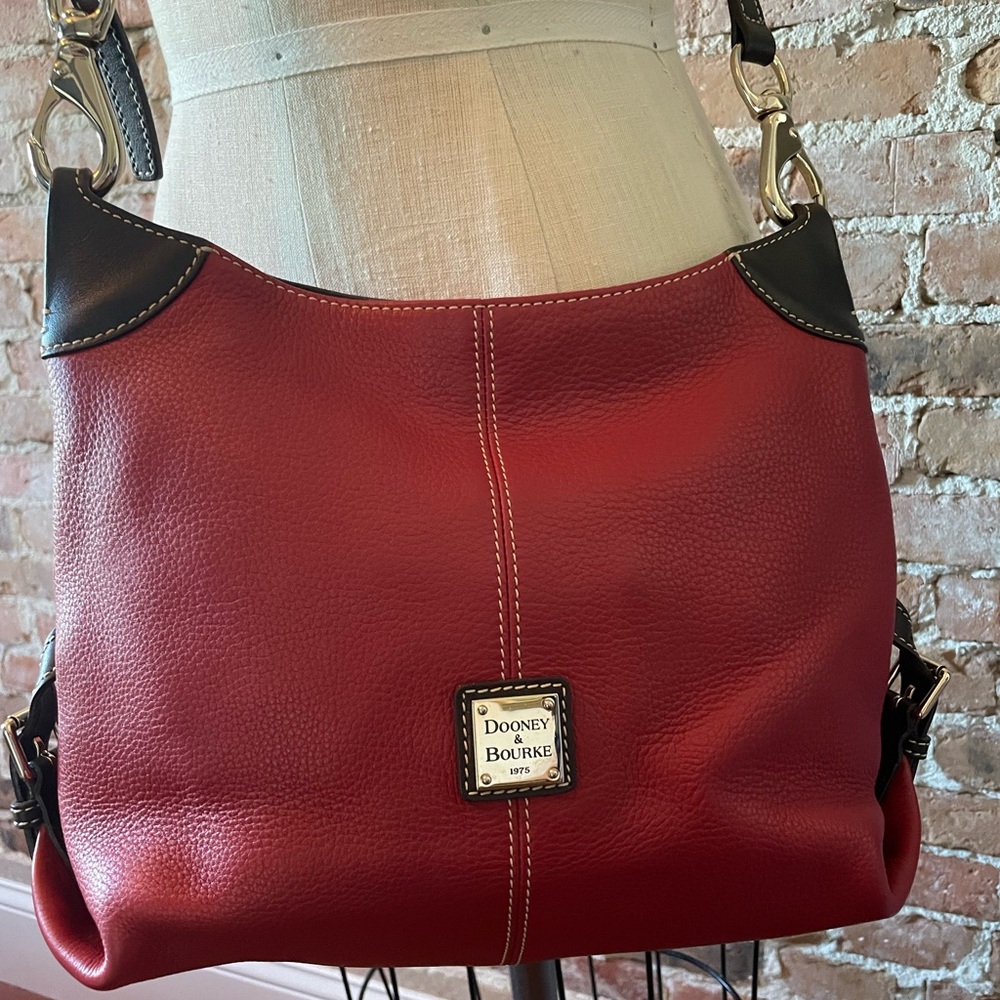 Dooney & Bourke Red and Black Leather Shoulder Bag